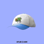 TOPI RRAG - "PARIA" (WHITE & BLUE) BERKUALITAS