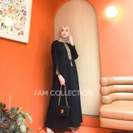 Terbaru !!! Abaya Hitam Turkey Gamis Wanita Maxi Dress Arab Saudi