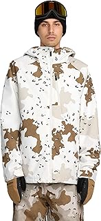 Men's 2836 Insulated Snowboard Jacket – 20K Waterproof, Recycled 2-Layer, White, Large