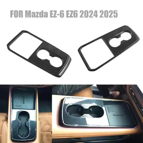 FOR Mazda EZ-6 EZ6 2024 2025 carbon fiber Car Gear Shift Panel Cover Trim Center Control Gear Shift 