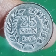 Koin 25 Sen Diponegoro tahun 1951