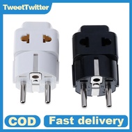 TweetTwitter 1 to 2 Splitter Germany France 5mm plug to universal UK/US/EU/AU 2/ 3 pin soet MY