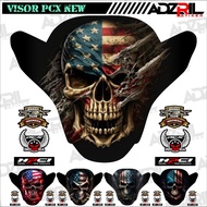 Winshield visor Sticker HONDA PCX 160 NEW Cool American Skull BEDERA (046)/Winshield Sticker With Fire Image/Winshield Sticker With Fire Skull Image/Cool Picture Winshield Sticker/visor Sticker