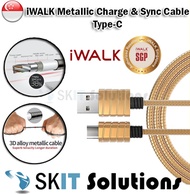 iWalk Metallic Fast Charging  Sync Cable Charger Data Connector Type C 2A TypeC