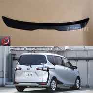 Use For Toyota Sienta 2015 Year Roof Spoiler Carbon Fiber Look Accessories Body Kit Factory Style