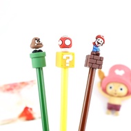 1pc cartoon creative game character gel pen, black refill 0.5mm gel pen, stationery, school supplies