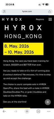 收Hyrox hk mixed double