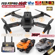 ⭐READY STOCK⭐ OBSTACLE AVOID ANTI-LANGGAR DRONE FEO P7 Pro MAX 4K DUAL Cam WIFI RC DRONE With Camera Folding Drone Quadcopter Drones