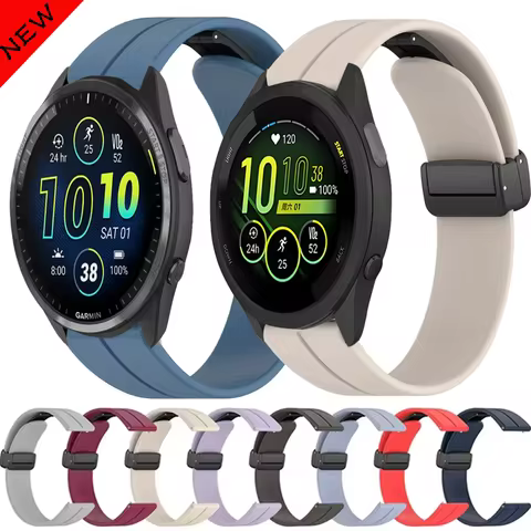20mm 22mm Soft Silicone Strap for Garmin Active 5 Vivoactive 5 Magnetic Bracelet Wristband Garmin Fo