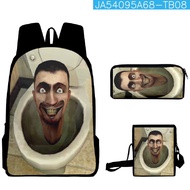 Skibidi Toilet Backpack Speaker Man Tv Man Camcorderman Camera Man Cameraman Boss Bag Pencil Case 3p
