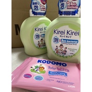 [Bundle Deal] Kodomo wipes x 3 + 2 c Kirei Kirei Anti Bacterial Foaming Hand Soap