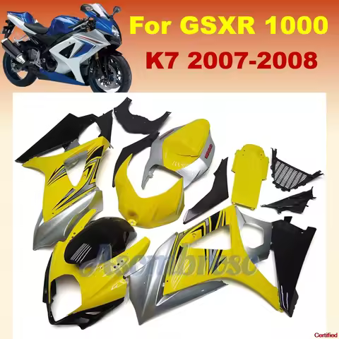 Motorcycle full Fairing Kit fit For GSXR1000 2008 2007 Free Stickers GSXR 1000 07 08 K7 K8 K6 Yellow