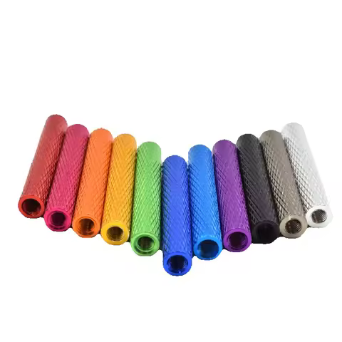 Weiyi 10pcs/lot M3 Colourful Knurled Aluminum Standoff Spacer Column Aluminum Rods M3x6/8/10/12/15/2