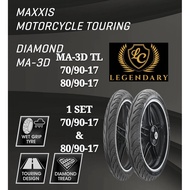 TAYAR TIRES MAXXIS DIAMOND BUNGA MA-3D TL (TUBELESS ) 70/90-17 80/90-17 100%ORIGINAL LC135 Y15ZR 125