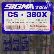 New Sigma Cable Ties 380X 7.6Mm