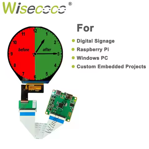Round Display 3.4 Inch 800x800 350 Nits MIPI Controller Board For Windows PC Raspberry pi Smart Home