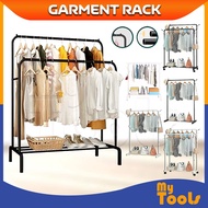 Mytools 110mm Anti Rust Garment Rack Clothes Metal with Hook Hanger Bottom Shelves Cloth Organizer D