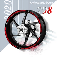 Motorcycle Custom Stickers Ducati798 Wheels Reflect Waterproof reflective Rim Tire Moto Sticker Protection Decals For DU