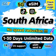 Wefly South Africa eSIM 1-30 Days Total 1-30GB 4G Unimited Data eSIM South Africa eSIM send in 1min