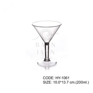 แก้วค็อกเทลพลาสติกใส แก้วมาตินี่ แก้วบาร์ แก้วไวน์ แก้วไอศกรีม ตกไม่แตกcocktail glass martini glass
