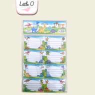 LABEL Sticker Nama isi 40 dan 290 Buku Pelajaran Sekolah Karakter Sticker Mata Pelajaran Sticker Lab