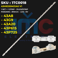 Backlight TV TCL 43 Inch 43A8 43G9 43A20 43P615 43P725 43HR330M21A0 V1