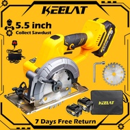 KEELAT Circular Saw Machine Brushless Cordless Circular Saw 5.5"  Circular Saw Wood Cutter 0-45°Adju