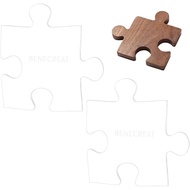 BENECREAT 2pcs Acrylic Puzzle Router Template, Papan Akrilik Berukuran 5.5x5.5 inci, Papan Penyajian