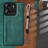 Leather Case For Tecno Spark Go 2023 Tecno Pop 7 Pro Tecno Pop 7 Tecno BF7 with Adjustable Phone Rop