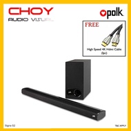Polk Audio Signa S2 Universal TV Sound Bar and Wireless Subwoofer System + Free Gift