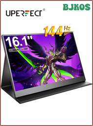 BJKOS Uperfect 16.1''144hz Portable Gaming Monitor 1080 SRGB P FHD WITH HDR Ultra Slim Eyes Care External Second Screen for Laptop HSBKJ