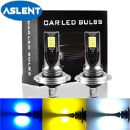 ASLENT 2PCS H11 H8 LED Car Fog Light Bulbs H9 HB3 9005 9006 H7 H4 10W 2000Lm 6000K White 3000K Yello