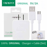 OPPO 100% Original 5V/2A Fast Charger With Data Cable (Set) OPPO A5 A9 F11 F9 F7 F5 F3 A37 A5S A3S F1S