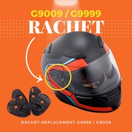 (Accessories) Gracshaw Helmet G9999 / G9009 Gear Base/Rachet Set for FULLFACE helmet gracshaw / Gray
