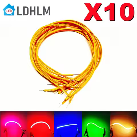 10Pcs COB LED Flexible Filament DC 3V 38mm 60mm 95mm 80mm 130mm Retro Edison Bulb Lamp Parts LED Dio