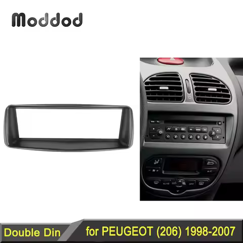 Single Din Audio Fascia for PEUGEOT 206 Stereo Radio GPS DVD CD Panel Dash Mount Installation Trim K