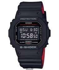 นาฬิกาข้อมือ CASIO ยักเล็ก DW-5600HR-1DR สายทูโทน สีดำ สีเเดง ตั้งเวลาให้เดิมฟรีกล่อง