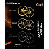 SPORT RIM MAGIC BOY MS-663 AX200S  NOVA 150 NOVA 160 1.6/1.6 X 17 Purple Accessories Motor MS-663 AX