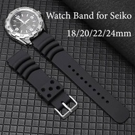 20mm 22mm 24mm Diver Watch Strap Men Sport Waterproof Thicken Silicone Wrist Band Bracelet Accessories Belt for Seiko Water Ghost Watchband