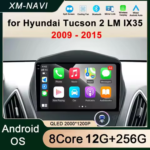 Android 16 Carplay Car Radio for Hyundai Tucson 2 LM IX35 2009 2010 2011 2012 2013 - 2015 Multimedia