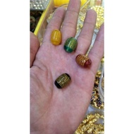 lucky charm spacer for bracelet sutra stone green jade,yellow calcite black