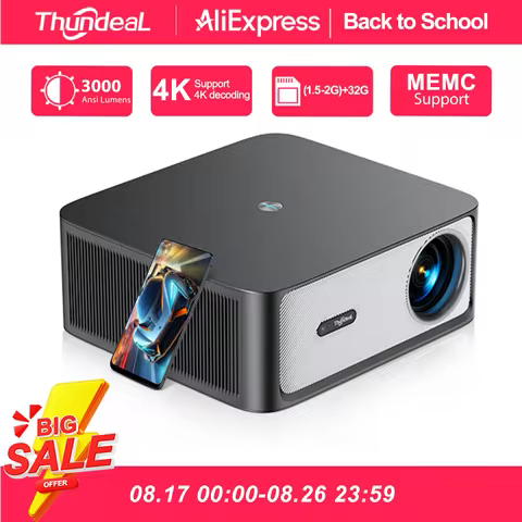 ThundeaL 3000Ansi 4K Full HD Projector TD98Pro 2G 32G Home Theater WiFi Android Portable Samrt TV Ci