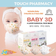 PROXIMA 4PLY 3D Duckbill BABY Face Mask 20's/BOX (Suitable 0-3yo Baby Premium Soft Surgical Face Mas
