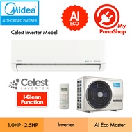 Midea Celest Series R32 Inverter Air Conditioner Aircond (1.0HP-2.5HP) MSCEB-10CRFN8 / 13CRFN8 / MSC