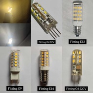 Decorative LED Halogen Lights Fitting E14/G9/E12 5-Watt and G4 3-Watt 220 and 12 Volt