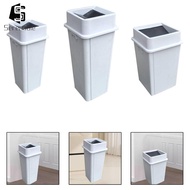 [Serenable] Square Trash Can Restaurant Trash Can with Swing Lid Multifunctional Tall Garbage Contai