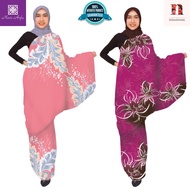 Noor Arfa Batik Kain Pasang Iris Satin Saluna Printed Kain Batik Terengganu Kain Pasang 4 Meter 45’ Batik Printed Floral