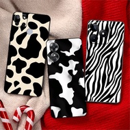 Soft black phone case for OPPO Reno 2Z 2F 3 4 5 5F 6 7Z 8Z 8T 11F 12F 12FS 12 31HK Cow Pattern case