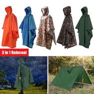 dundong 3 In 1 Raincoat Backpack Rain Cover Rain Coat Hood Hiking Cycling Rain Cover Poncho Waterproof Tent Outdoor Camping Tent Mat