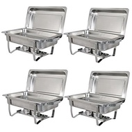Promo tempat makan set prasmanan kotak jumbo double loyang pemanas isi 4 pcs / Chafing Dish Set 4 Pa